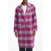 Desigual Pink Wool Women Coat